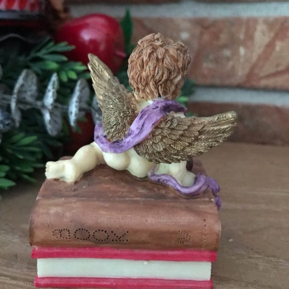 Rare Vintage Cherub Playing Harp Trinket Box - Picture 3 of 6